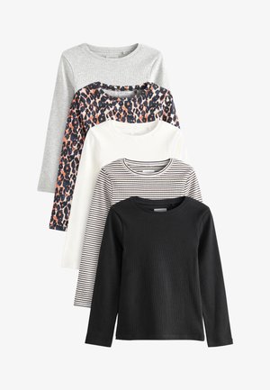 5 PACK  LONG SLEEVE - Langarmshirt - black animal white stripe