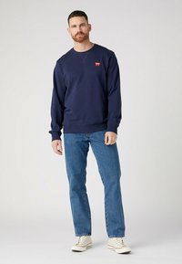 Wrangler SIGN OFF CREW - Felpa - real navy