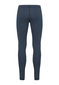 Leggings atletici blu navy con una texture a coste, design senza cuciture, vestibilità affusolata e una banda in vita.