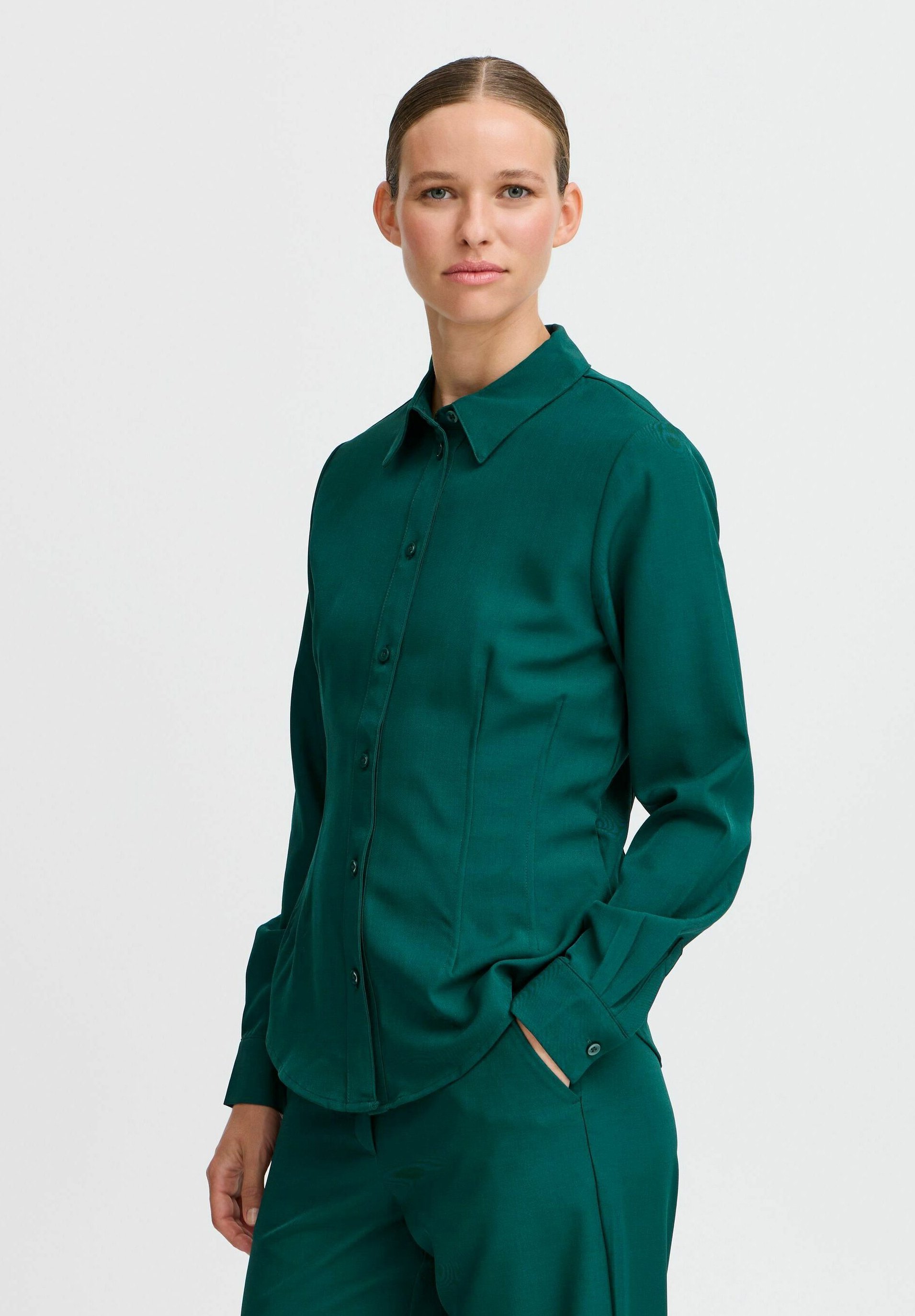 売れ筋商品|||ビーヤング シャツ レディース トップス BYMMMIDDE - Button-down blouse - sea moss melange b.young BYMMMIDDE - Button-down blouse - sea moss melange