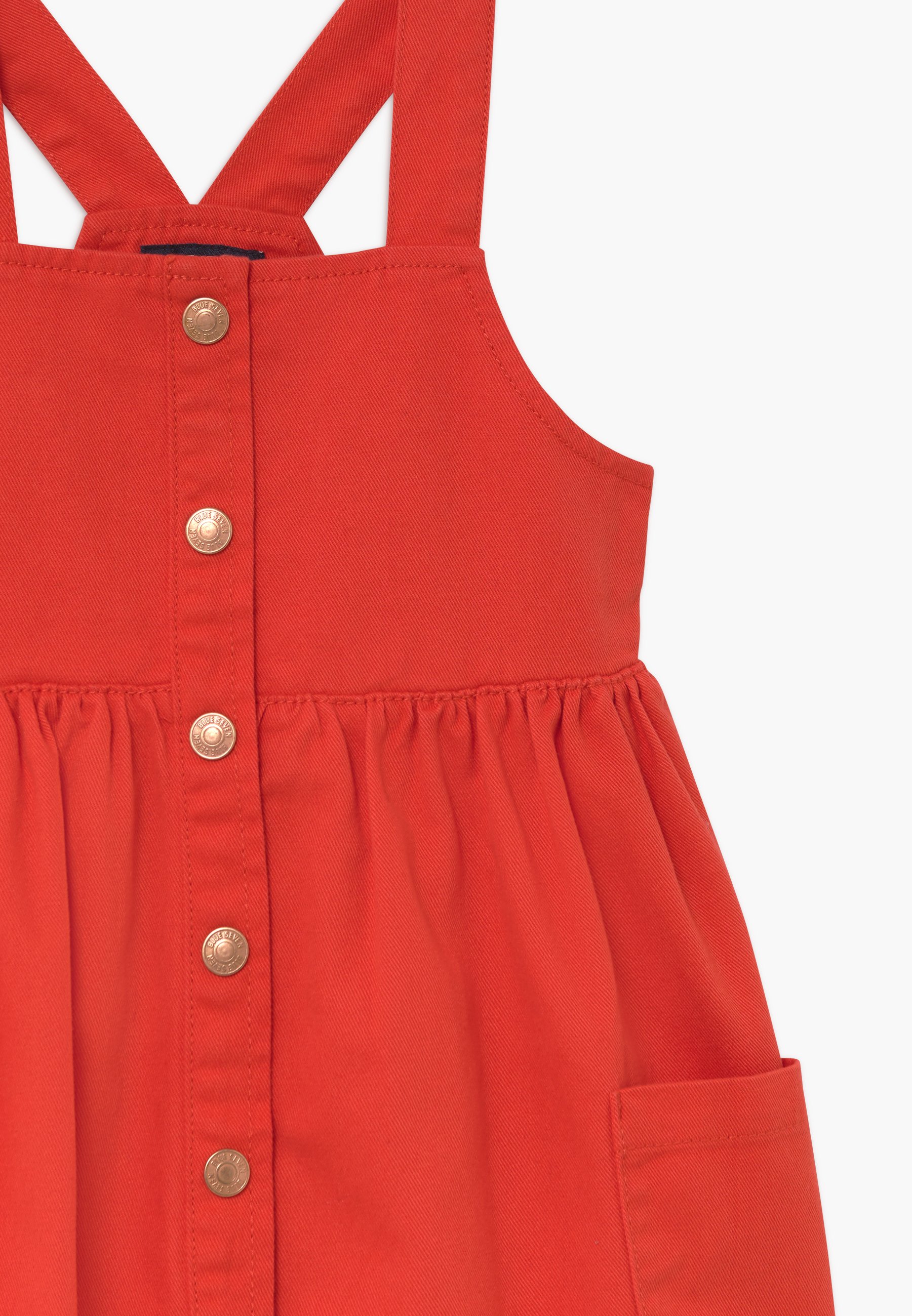 red girl denim dress