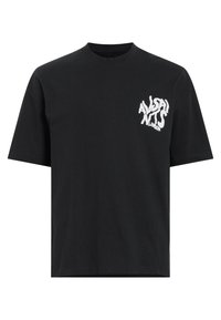 Tricou din bumbac negru, cu mâneci scurte și decolteu rotund. Dispune de un logo grafic alb "All Saints London" pe pieptul stâng.