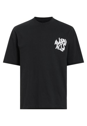 AllSaints ORLANDO CREW - Print T-shirt - washed black