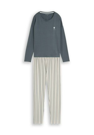TOM TAILOR, SET - Pyjama - green-medium-stripes