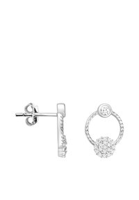 TWISTED CIRCLE - Ohrringe - silver coloured