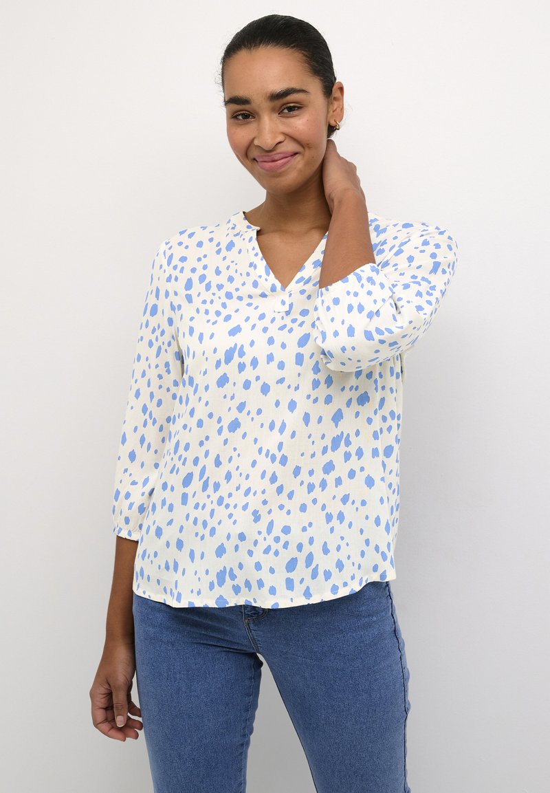 Kaffe KACLAIRE - Bluse - blue turtledove dot print