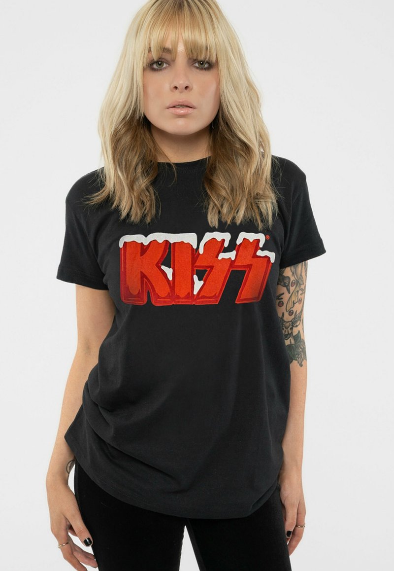 Paradiso Clothing KISS HOLIDAY LOGO CHRISTMAS - Print T-shirt - black