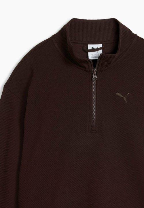 PUMA ESS ELEVATED STANDARD HALF-ZIP - Sweatshirt - chocolate fondue — foto 6