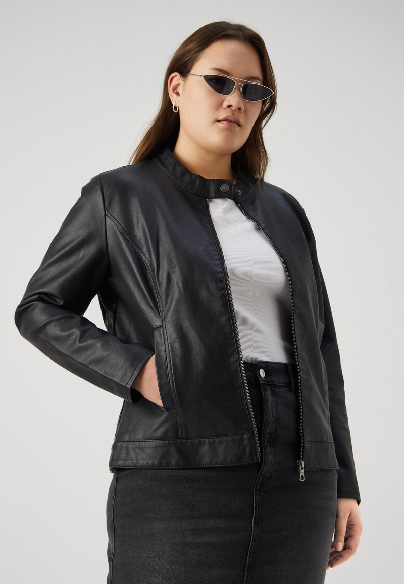 ONLY Carmakoma CARROBBER JACKET Kunstlederjacke black/schwarz