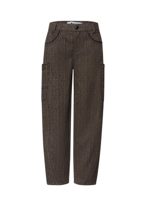 Street One, BARREL-LEG PANTS WITH PATCH POCKETS - Pantalon classique - black coffee