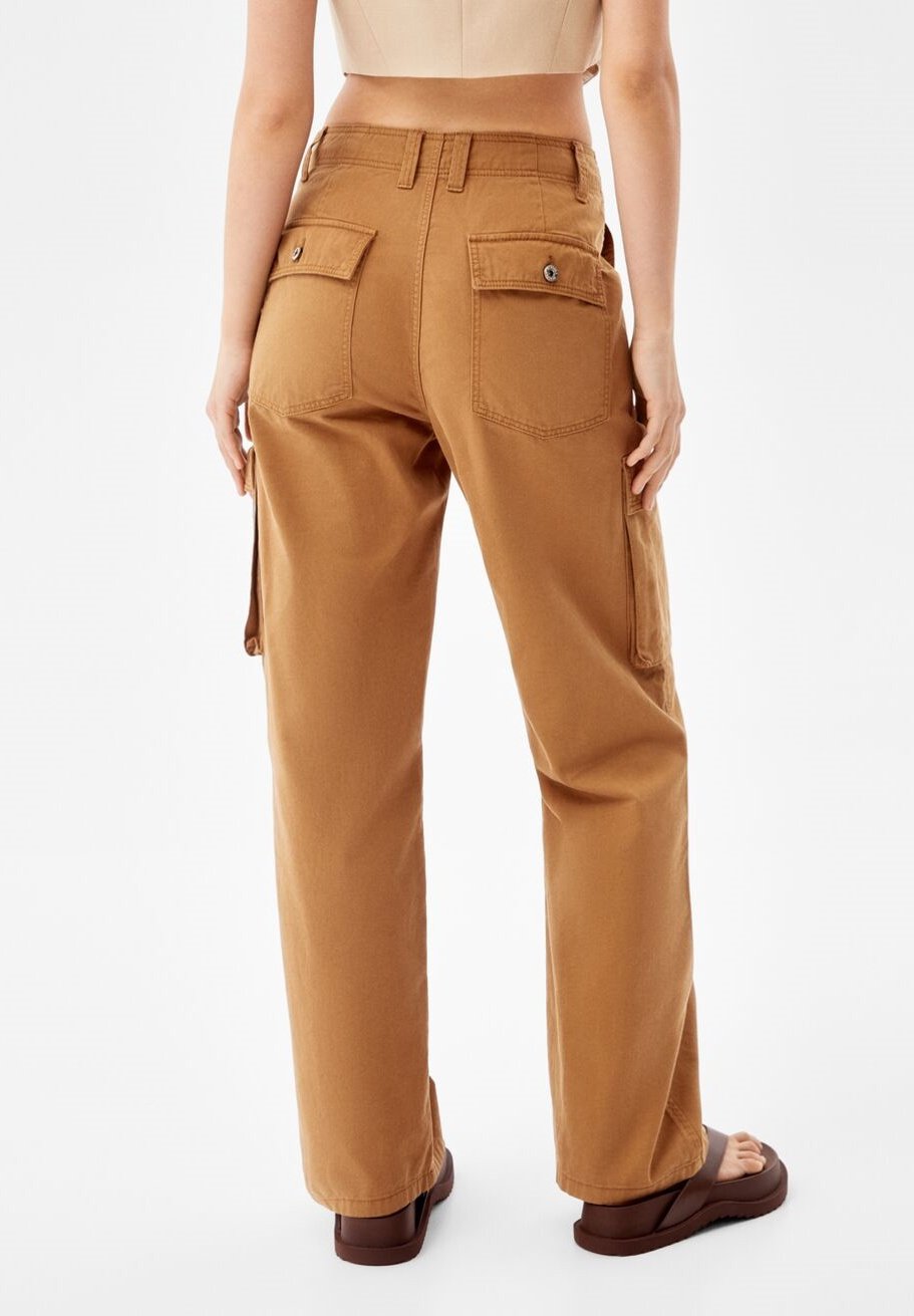 Bershka STRAIGHT FIT - Cargo trousers 