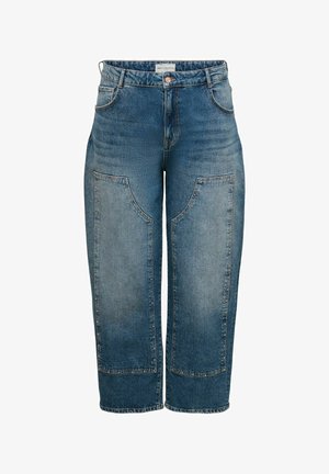 ONLY Carmakoma, WIDE FIT JEANS CARZOEY MID WAIST WIDE LEG FIT JEANS - Jean Workwear - dark blue denim