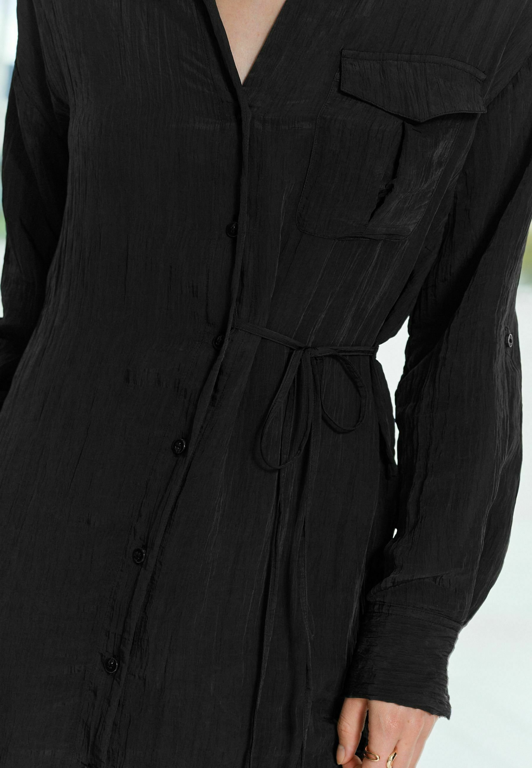 Robe Femme Next Noire, Manches Longues, Décolleté Inhabituel - Taille UK 12/14, Occasion Très Bon état
