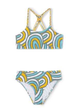 MIX AND MATCH TROPICS SET - Bikini - blue rainbow stripe