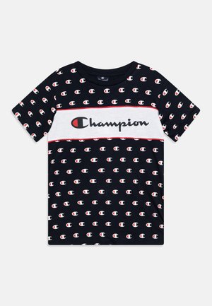 Champion ICONS CREWNECK - T-shirt con stampa - dark blue/white