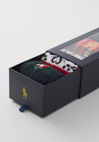 Polo Ralph Lauren CREW SOCK GIFT BOX UNISEX 3 PACK - Socks - black/red