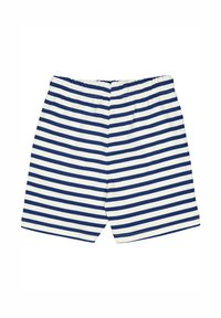 Kraťasy z bavlny s námořnickomodrou a bílou pruhovanou vzorovanou, s elastickým pasem a volným střihem.