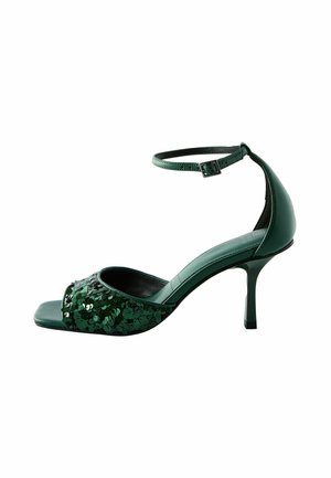Next REGULAR FIT  FOREVER COMFORT OPEN TOE SEQUIN - Sandali - green
