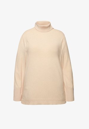 Ulla Popken ROLLKRAGEN BÜNDCHEN - Pullover - nature melange