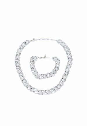 BASIC NECKLACE AND BRACELET SET - Grandinėlė - silver-coloured