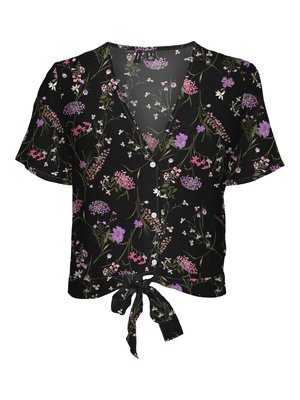 Vero Moda VMEASY SHIRT TIE - Blůza - black