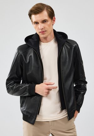 Leather jacket - black