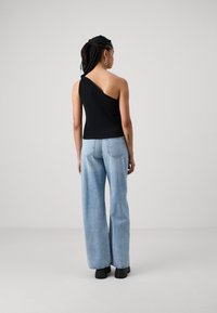Abercrombie & Fitch VARIGATED KNOTTED TANK - Top - black beauty