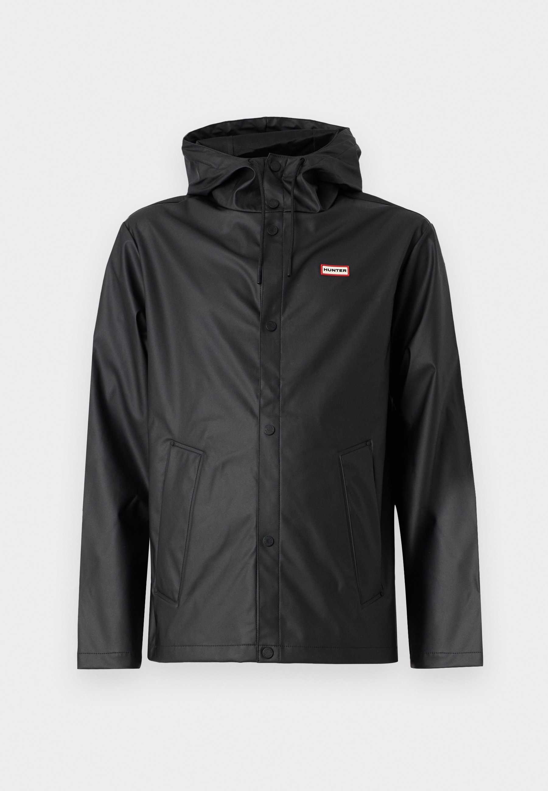 hunter lightweight rubberised navy rain mac