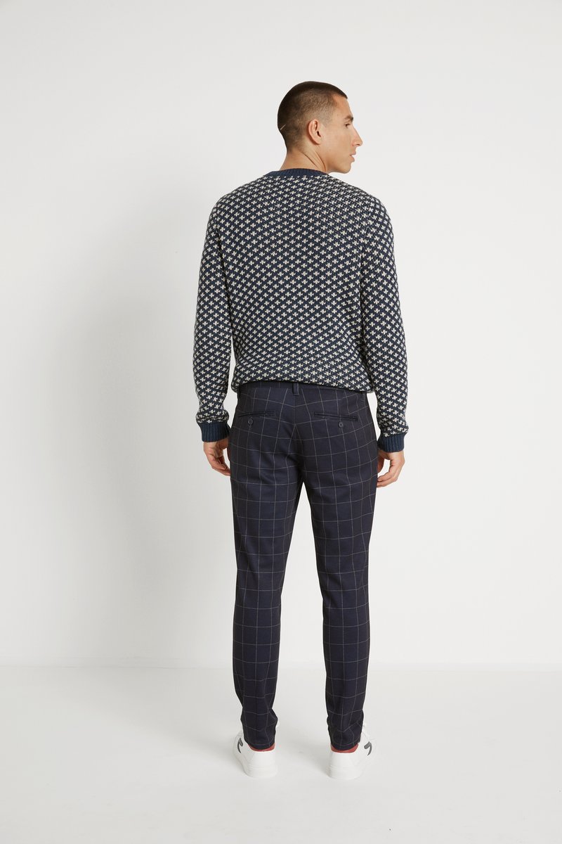 Herren Chinos | Only & Sons ONSMARK PANT CHECK Stoffhose dark navy/dunkelblau - TF90668 Herren Chinos | Only & Sons ONSMARK PANT CHECK Stoffhose dark navy/dunkelblau - TF90668