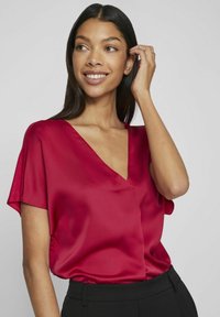 VILA VIELLETTE V NECK - Camicetta - cerise