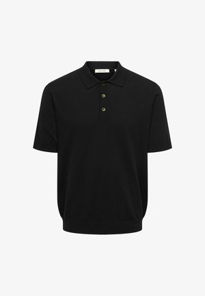 Only & Sons, Knitted neck ONSLOUI Knit - - Poloshirt - black