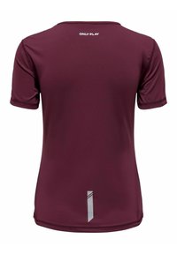 ONLY Play ONPMILA LIFE ON SLIM TEE  - Camiseta básica - windsor wine