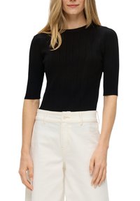 s.Oliver STRETCH - T-shirt basic - schwarz