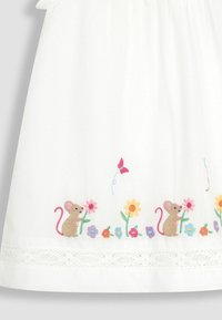 JoJo Maman Bébé MOUSE EMBROIDERED  REGULAR FIT - Nyomott mintás póló - white