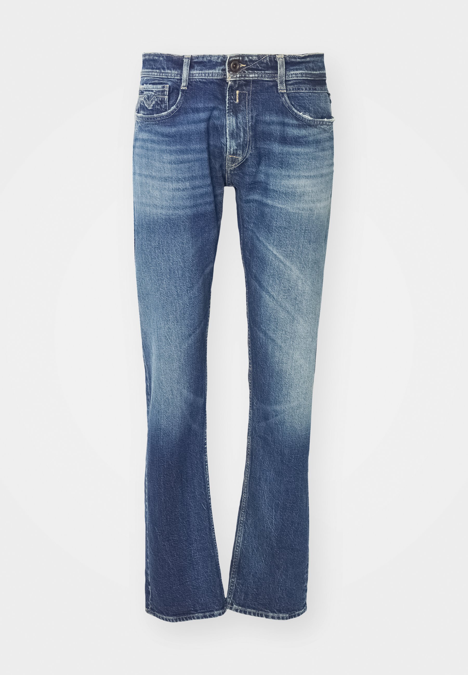 Replay ROCCO PANTS - Relaxed fit jeans - dark blue/dark-blue denim