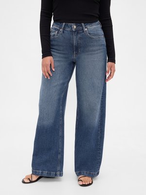 CURVY HIGH RISE STRIDE SUTTON - Pernera ancha - dark indigo