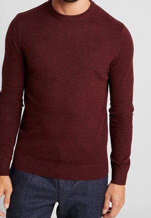 Strickpullover - mottled bordeaux