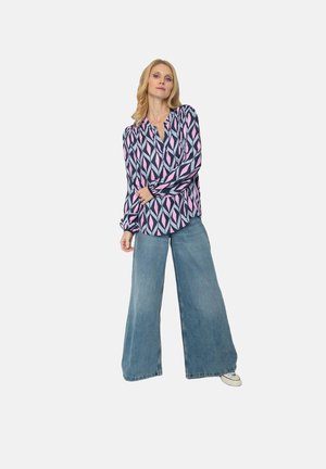 Emily van den Bergh Bluse - grey pink geometric