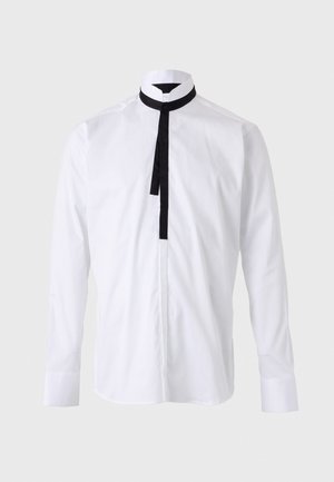 KARL LAGERFELD, STAND COLLAR SHIRT DNA - Риза - white/black