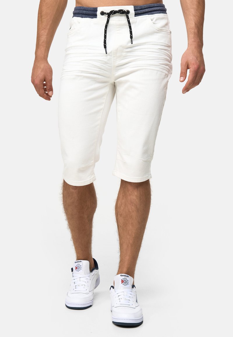 INDICODE JEANS VASILE - Kratke hlače od trapera - offwhite