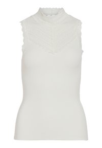 VISIA  HIGH NECK TOP - Top - cloud dancer