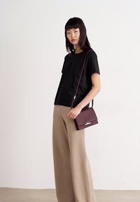 Calvin Klein LINEAR CROSSBODY - Pochette - oxblood