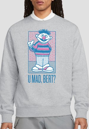 SESAME STREET ERNIE U MAD BERT? - Long sleeved top - mottled grey