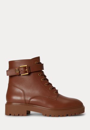 Lauren Ralph Lauren, ALLYSON CALFSKIN LOGO KEEPER BOOTIE - Členkové čižmy - tan