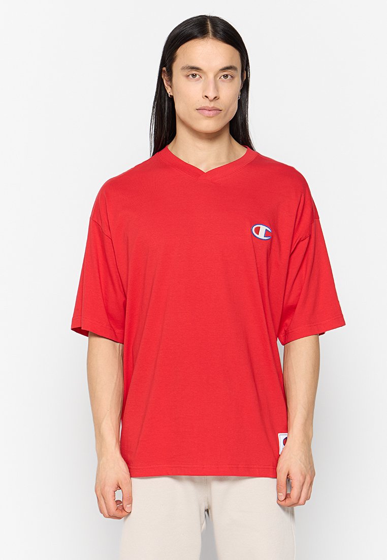 Champion T-shirt print lichtrood