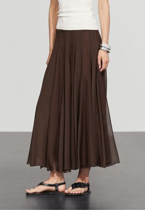 Massimo Dutti, Gonna a campana - dark brown