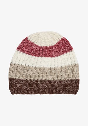 MIT BLOCKSTREIFEN - Bonnet - beige stripes