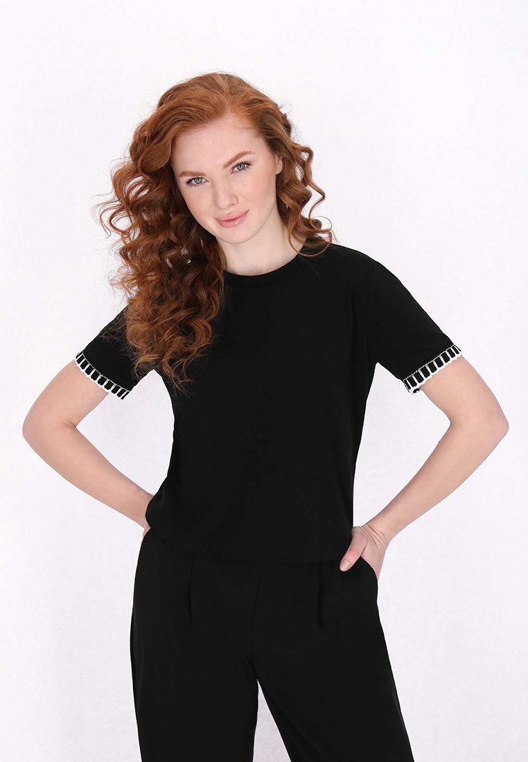 dreimaster T-shirt basic zwart