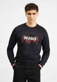 HUGO - DURAGOL - Pulóver - black Miniatűr kép 1