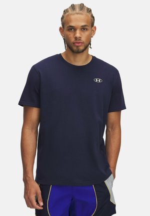 HEAVYWEIGHT LEFT CHEST PATCH - Basic T-shirt - midnight navy